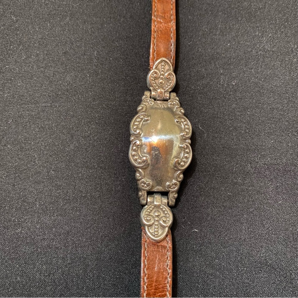 VGT Brighton Red Leather Buckle Bracelet Silver 1996 - Picture 2 of 12